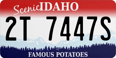 ID license plate 2T7447S