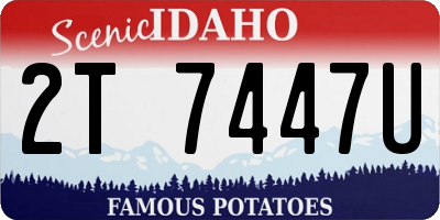 ID license plate 2T7447U