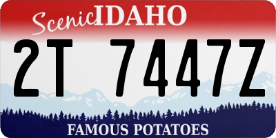 ID license plate 2T7447Z