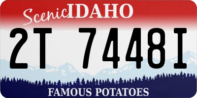 ID license plate 2T7448I