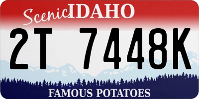 ID license plate 2T7448K
