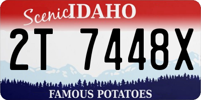 ID license plate 2T7448X