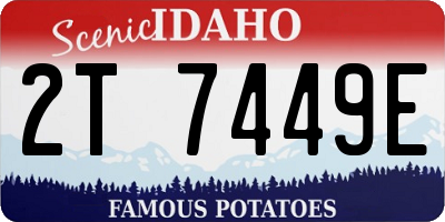 ID license plate 2T7449E