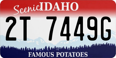 ID license plate 2T7449G