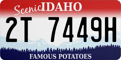 ID license plate 2T7449H