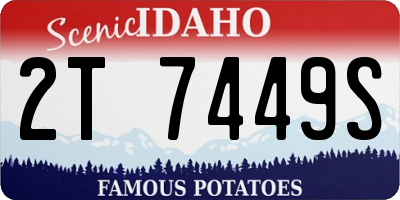 ID license plate 2T7449S