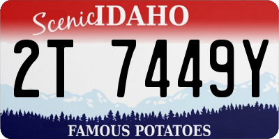 ID license plate 2T7449Y