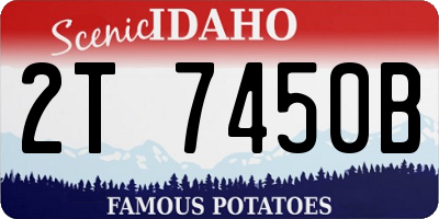 ID license plate 2T7450B
