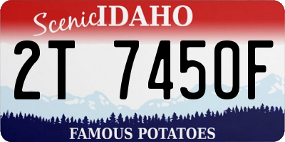 ID license plate 2T7450F