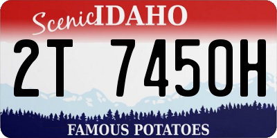 ID license plate 2T7450H