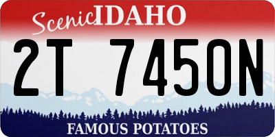 ID license plate 2T7450N