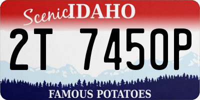 ID license plate 2T7450P