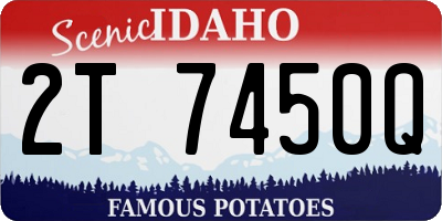 ID license plate 2T7450Q