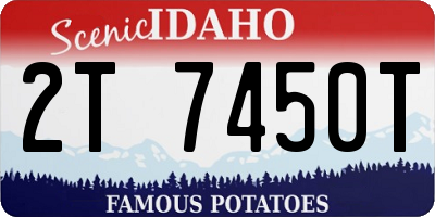 ID license plate 2T7450T