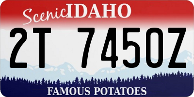 ID license plate 2T7450Z