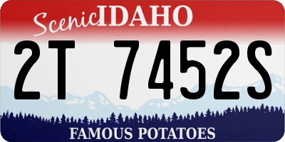 ID license plate 2T7452S
