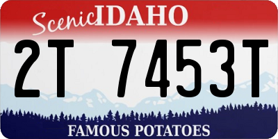 ID license plate 2T7453T
