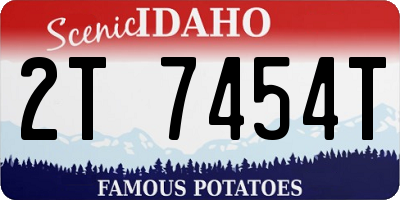ID license plate 2T7454T