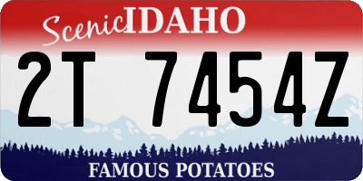 ID license plate 2T7454Z