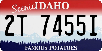 ID license plate 2T7455I