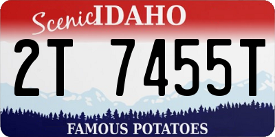 ID license plate 2T7455T