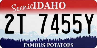ID license plate 2T7455Y