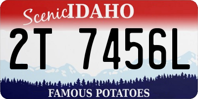 ID license plate 2T7456L
