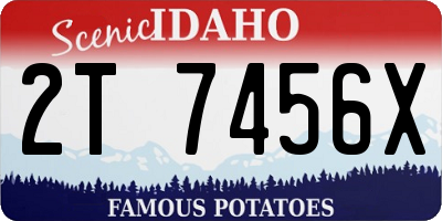 ID license plate 2T7456X
