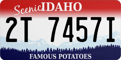 ID license plate 2T7457I