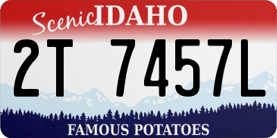 ID license plate 2T7457L