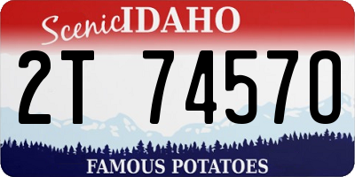 ID license plate 2T7457O