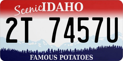 ID license plate 2T7457U