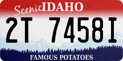 ID license plate 2T7458I