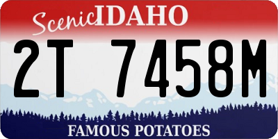 ID license plate 2T7458M