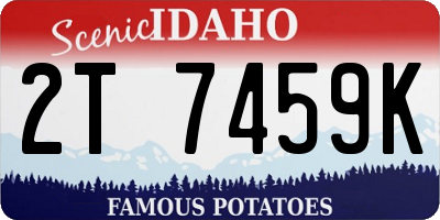 ID license plate 2T7459K