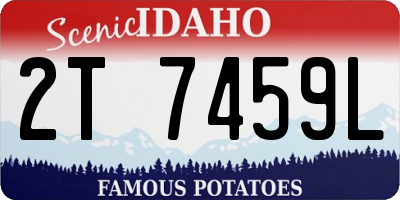 ID license plate 2T7459L