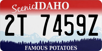 ID license plate 2T7459Z