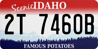 ID license plate 2T7460B