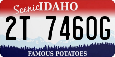 ID license plate 2T7460G