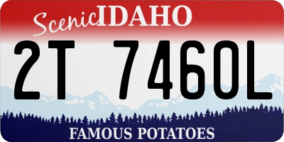 ID license plate 2T7460L