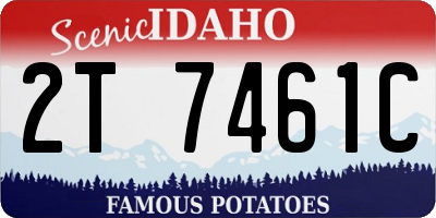 ID license plate 2T7461C