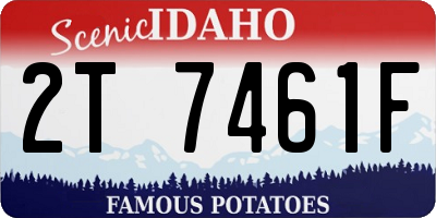ID license plate 2T7461F