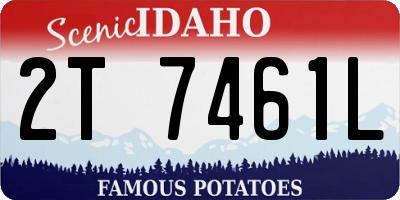 ID license plate 2T7461L