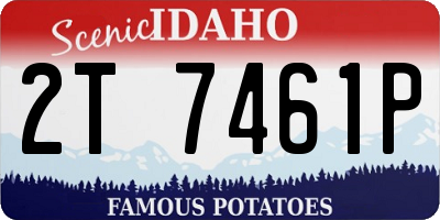 ID license plate 2T7461P