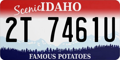 ID license plate 2T7461U