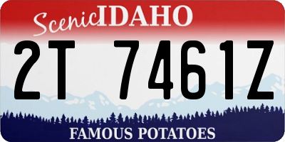 ID license plate 2T7461Z