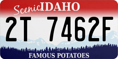 ID license plate 2T7462F