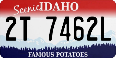 ID license plate 2T7462L