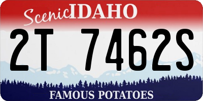 ID license plate 2T7462S