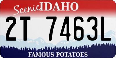 ID license plate 2T7463L